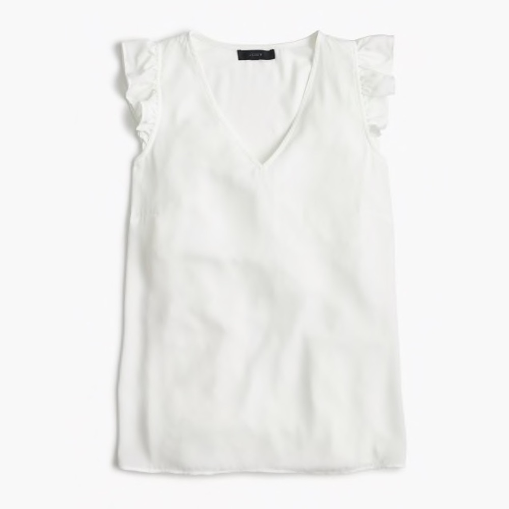 J. Crew T14 Sleeveless Ruffle Top NWT